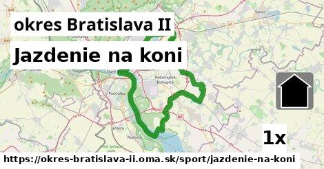 Jazdenie na koni, okres Bratislava II