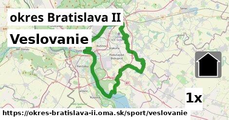 Veslovanie, okres Bratislava II