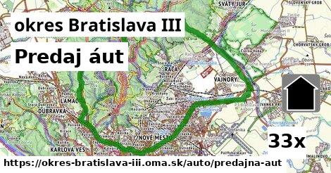 Predaj áut, okres Bratislava III