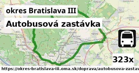 Autobusová zastávka, okres Bratislava III