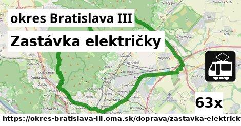 Zastávka električky, okres Bratislava III