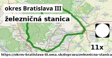železničná stanica, okres Bratislava III