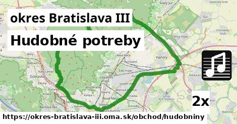 Hudobné potreby, okres Bratislava III
