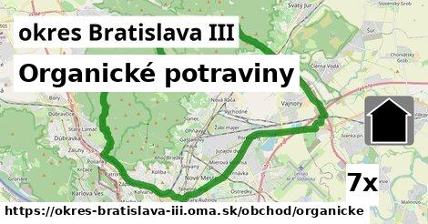 Organické potraviny, okres Bratislava III
