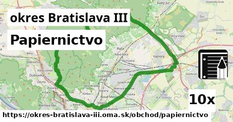 Papiernictvo, okres Bratislava III