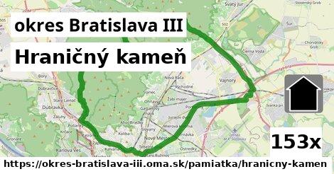 Hraničný kameň, okres Bratislava III