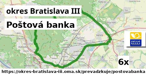 Poštová banka, okres Bratislava III