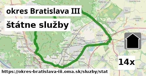 štátne služby, okres Bratislava III