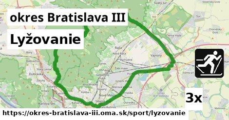Lyžovanie, okres Bratislava III