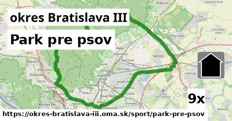 Park pre psov, okres Bratislava III