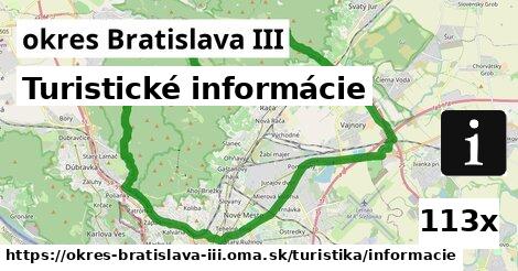Turistické informácie, okres Bratislava III