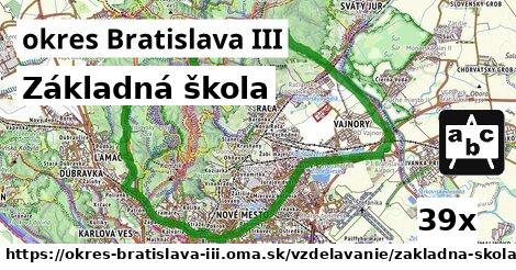 Základná škola, okres Bratislava III