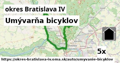 Umývarňa bicyklov, okres Bratislava IV