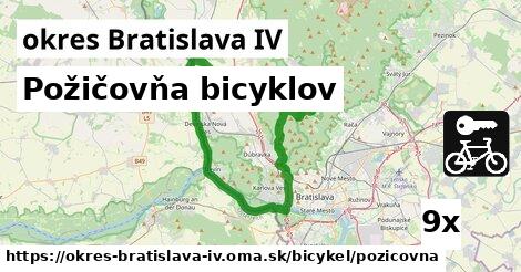 Požičovňa bicyklov, okres Bratislava IV