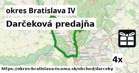 Darčeková predajňa, okres Bratislava IV