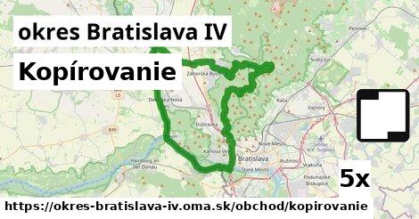Kopírovanie, okres Bratislava IV