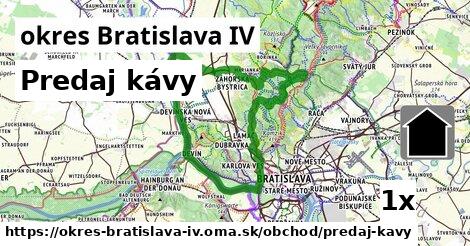Predaj kávy, okres Bratislava IV