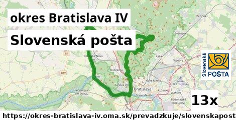 Slovenská pošta, okres Bratislava IV