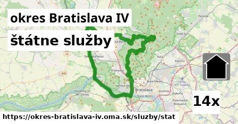 štátne služby, okres Bratislava IV
