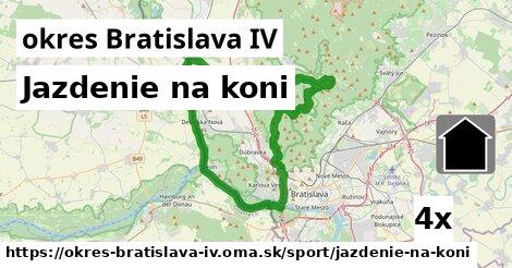 Jazdenie na koni, okres Bratislava IV