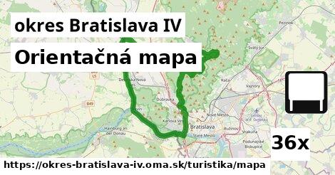 Orientačná mapa, okres Bratislava IV