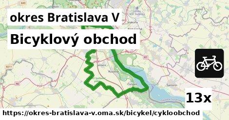 Bicyklový obchod, okres Bratislava V