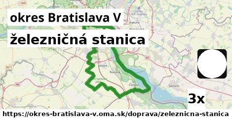 železničná stanica, okres Bratislava V