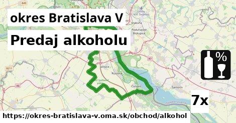 Predaj alkoholu, okres Bratislava V