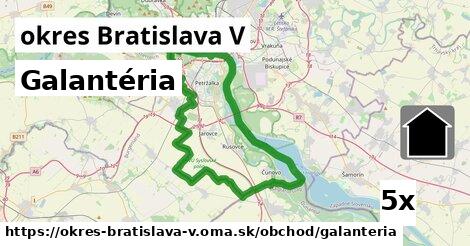 Galantéria, okres Bratislava V