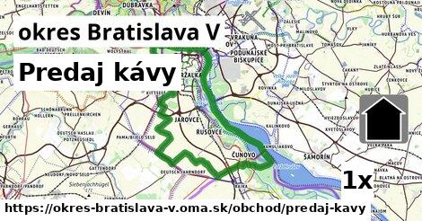 Predaj kávy, okres Bratislava V