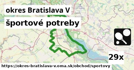 športové potreby, okres Bratislava V