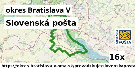 Slovenská pošta, okres Bratislava V