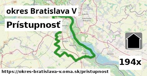 prístupnosť v okres Bratislava V