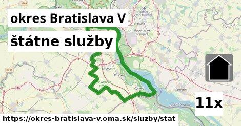 štátne služby, okres Bratislava V