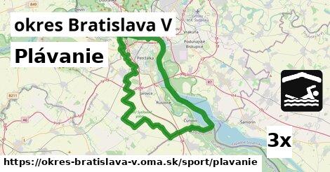 Plávanie, okres Bratislava V