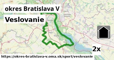 Veslovanie, okres Bratislava V