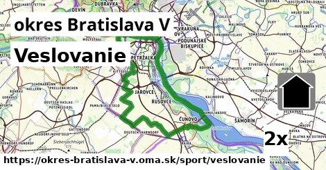 Veslovanie, okres Bratislava V