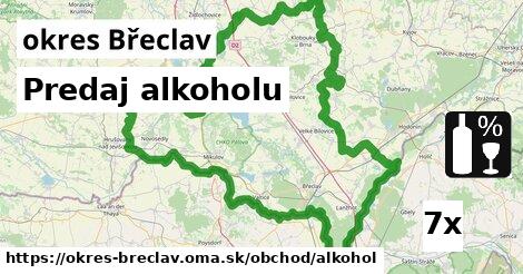 Predaj alkoholu, okres Břeclav