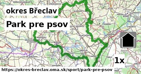 Park pre psov, okres Břeclav