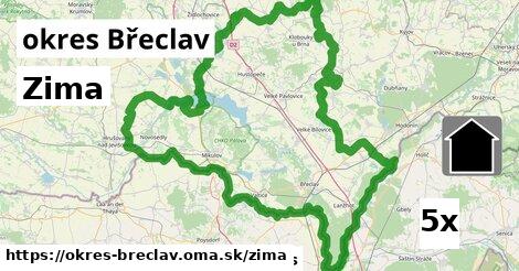 zima v okres Břeclav