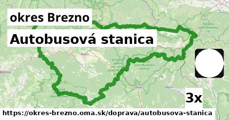 autobusová stanica v okres Brezno