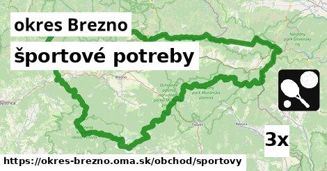 športové potreby, okres Brezno