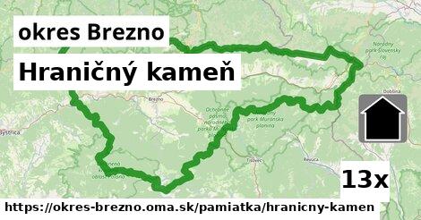 Hraničný kameň, okres Brezno