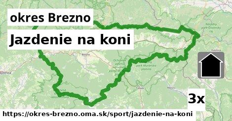 Jazdenie na koni, okres Brezno