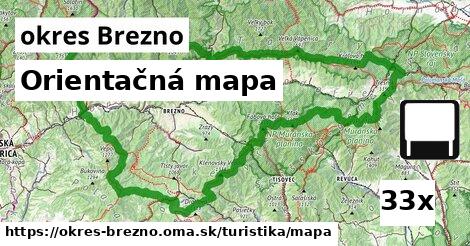 Orientačná mapa, okres Brezno