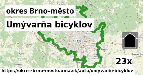 Umývarňa bicyklov, okres Brno-město