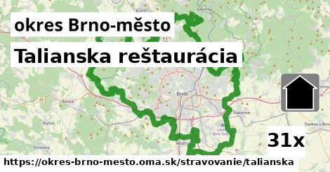 Talianska reštaurácia, okres Brno-město