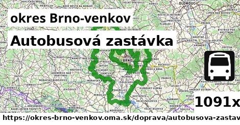 autobusová zastávka v okres Brno-venkov