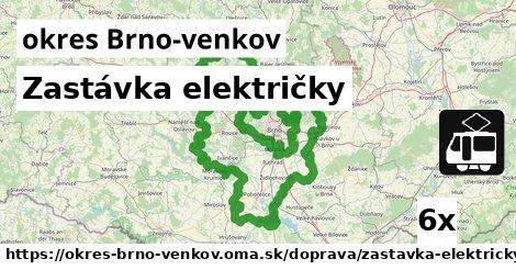 Zastávka električky, okres Brno-venkov