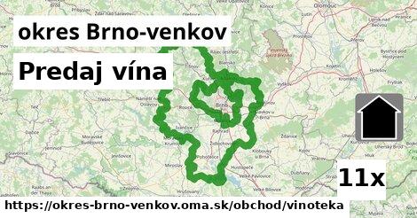 Predaj vína, okres Brno-venkov